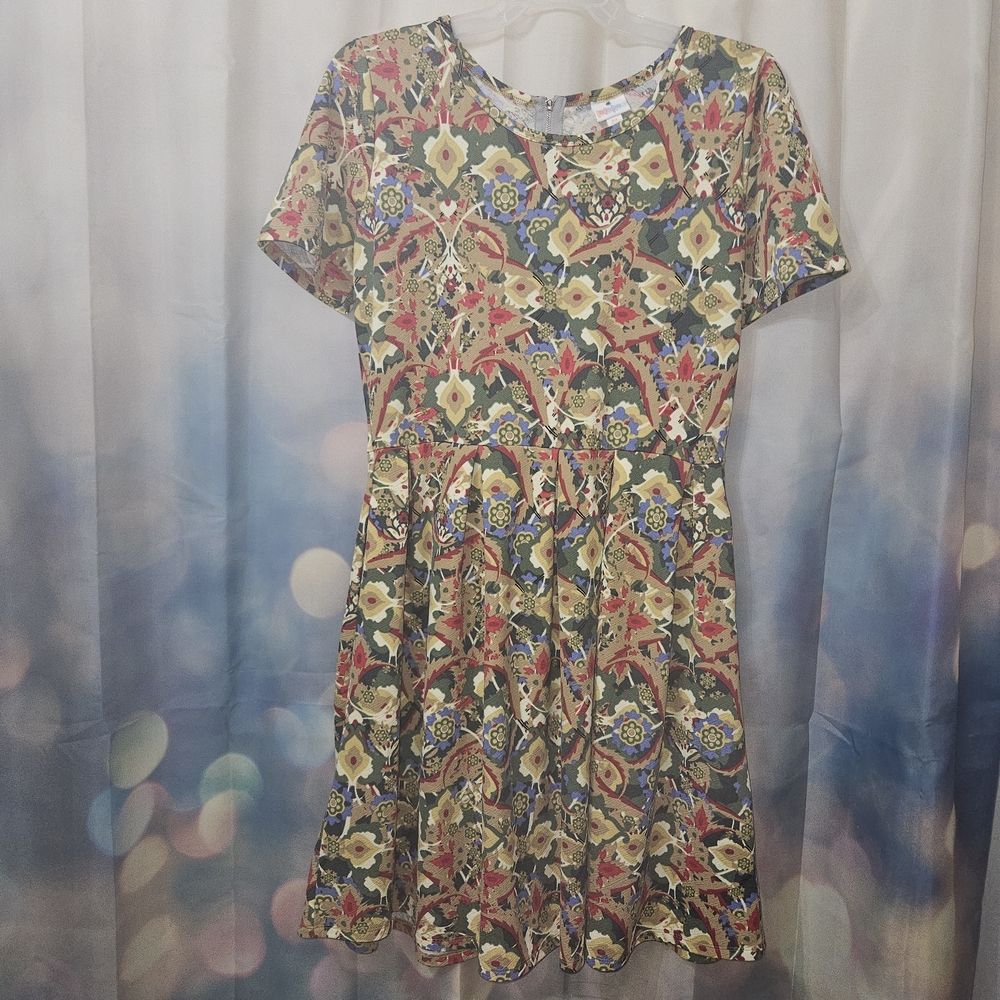LuLaRoe Multicolor Floral Mini Dress 3x